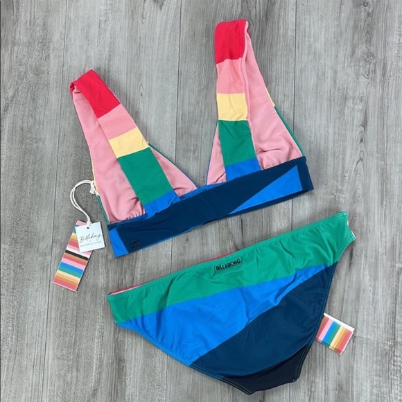 ☀️BILLABONG☀️ MAS FIESTAS PLUNGE LOW RIDING BIKINI SET - Picture 11 of 11